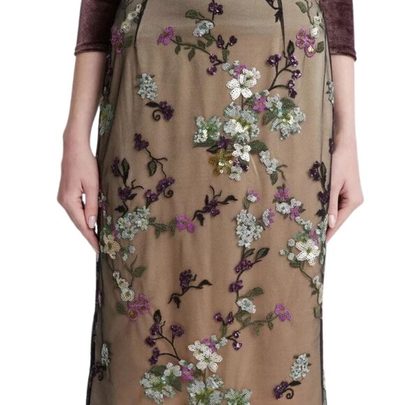 Vince Begonia Floral Sequin Skirt Rare Sample – Retail $525 – Size 8 (U.S.) - Picture 4 of 16